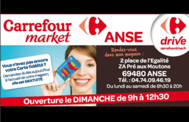 Encart annonceur Carrefour market Anse