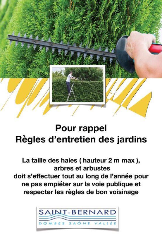 Taille des haies - Mairie de Saint-Bernard